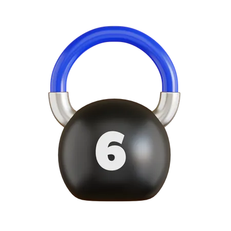 Kettlebell 6 Kg  3D Icon