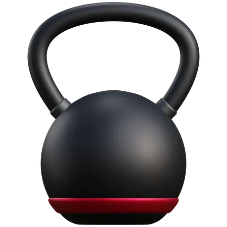 3 D Kettlebell Illustration Fitness Equipment With Transparent Background 3D Icon