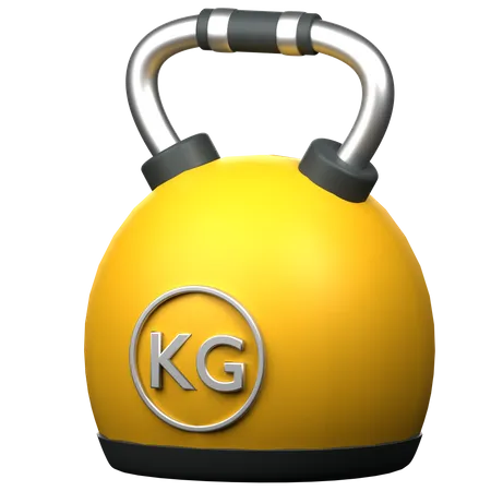 Kettlebell 3 D Gym Fitness Icon 3D Icon