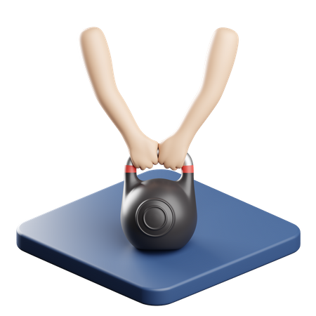Levage de kettlebells  3D Icon