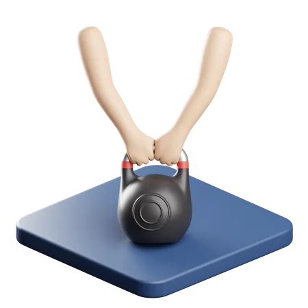Kettlebell Lifting  3D Icon