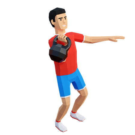 Kettlebell Workout  3D Icon