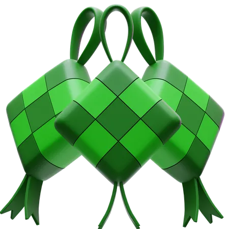 Ketupat 3  3D Icon