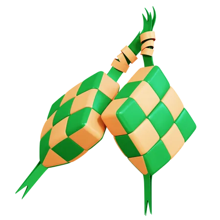 Ketupat  3D Icon