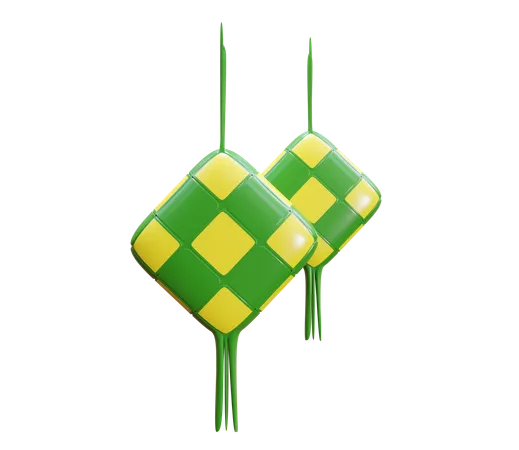 Ketupat  3D Icon