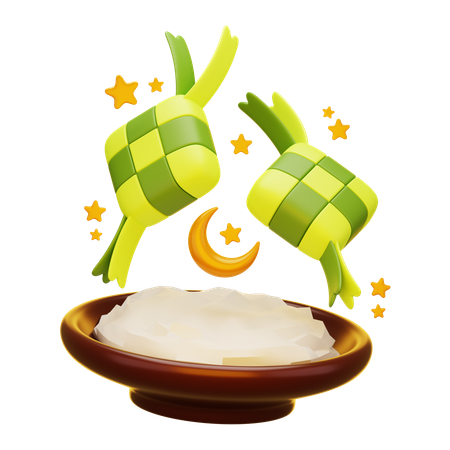 Ketupat  3D Icon