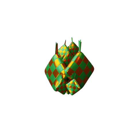 Ketupat  3D Illustration