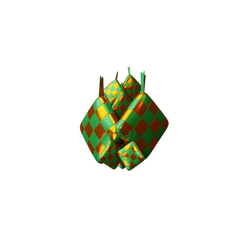 Ketupat  3D Illustration