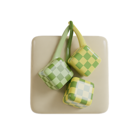 Ketupat  3D Illustration