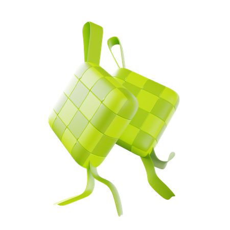 Ketupat  3D Illustration