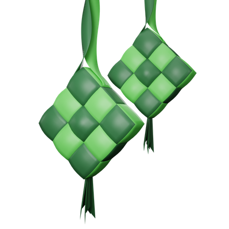 Ketupat  3D Illustration