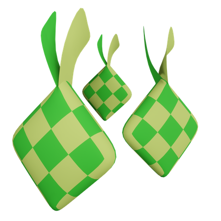 Ketupat  3D Illustration