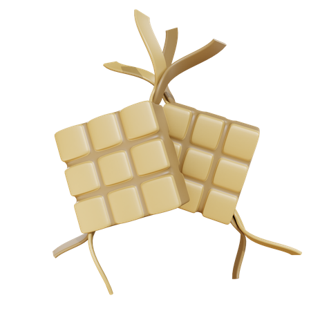 Ketupat  3D Illustration