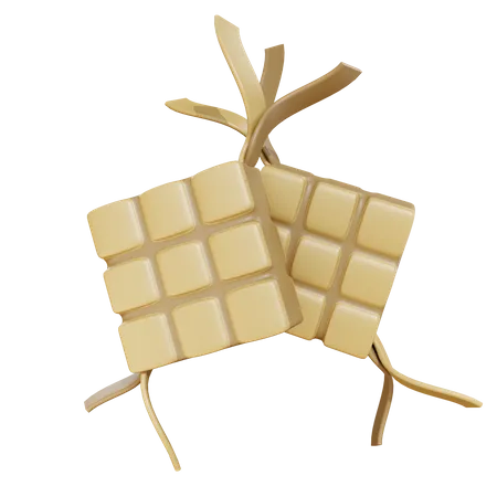 Ketupat  3D Illustration