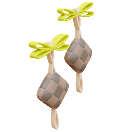 Ketupat  3D Illustration