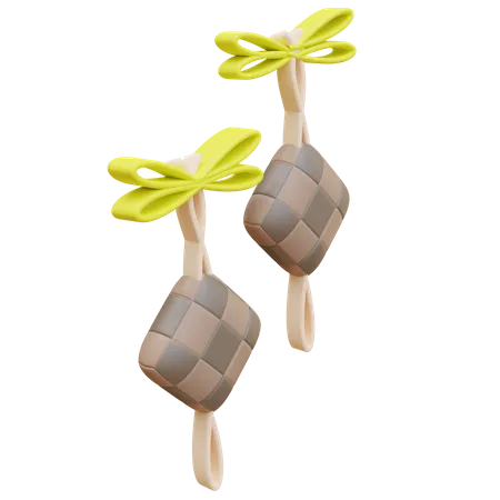 Ketupat  3D Illustration