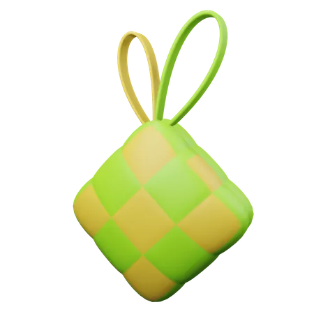 Ketupat  3D Illustration