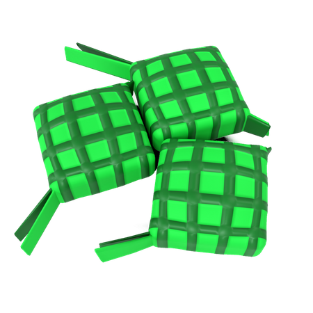 Ketupat  3D Illustration