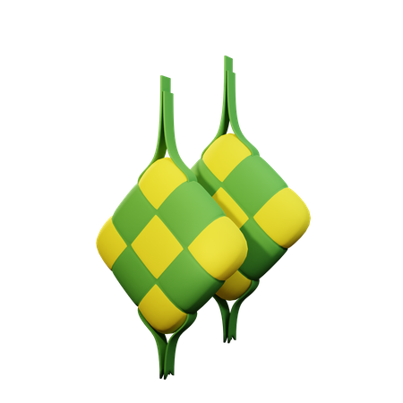 Ketupat  3D Illustration