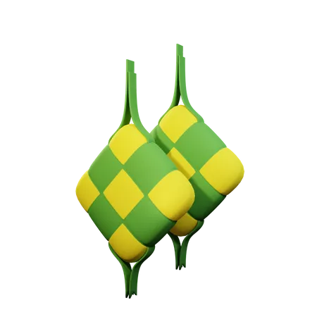 Ketupat  3D Illustration