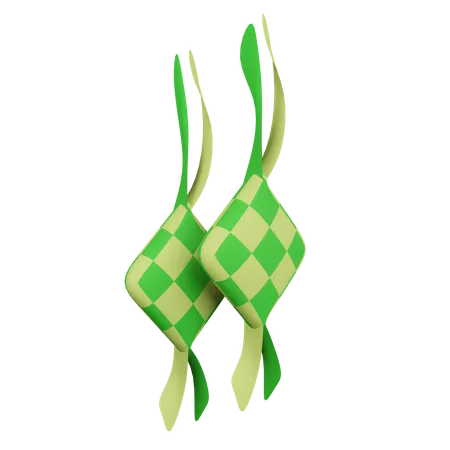 Ketupat  3D Illustration