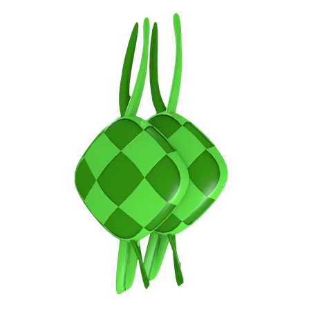 Ketupat  3D Illustration