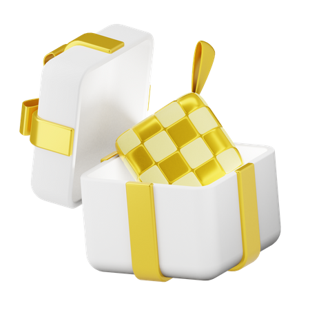 Cadeau ketupat  3D Illustration