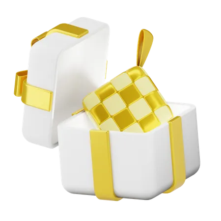 Cadeau ketupat  3D Illustration