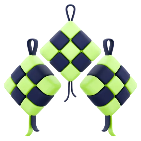 Ketupat Food Ramadan-Feier  3D Icon