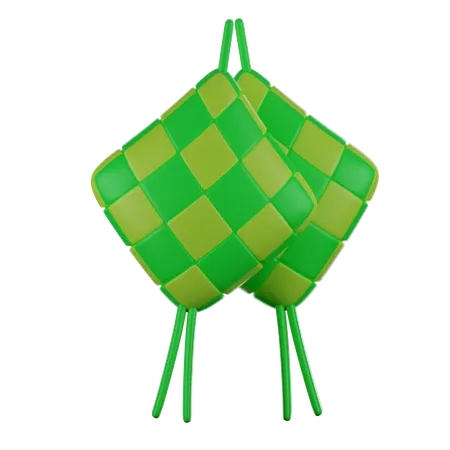 Ketupat Food  3D Illustration