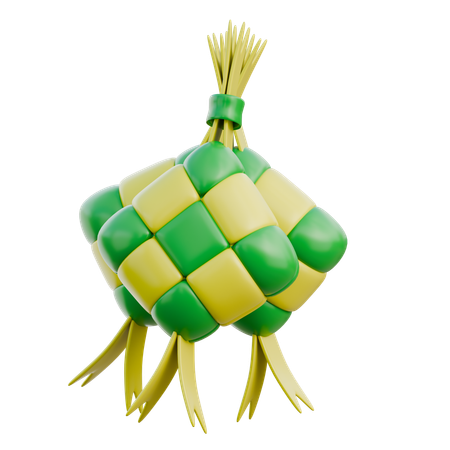 Gâteau de riz Ketupat  3D Icon