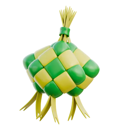 Gâteau de riz Ketupat  3D Icon