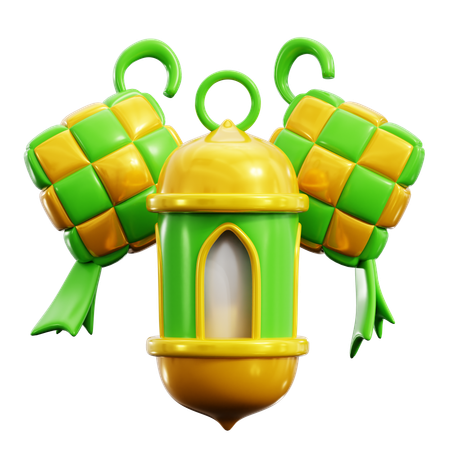 Ketupat Lantern  3D Icon
