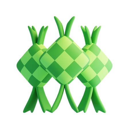 Ketupat rice cake  3D Icon