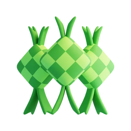 Ketupat rice cake  3D Icon