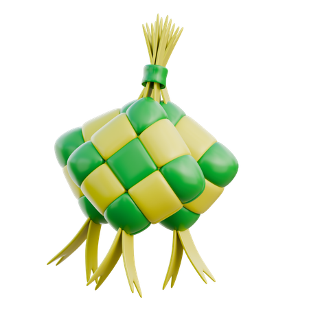 Ketupat Rice Cake  3D Icon