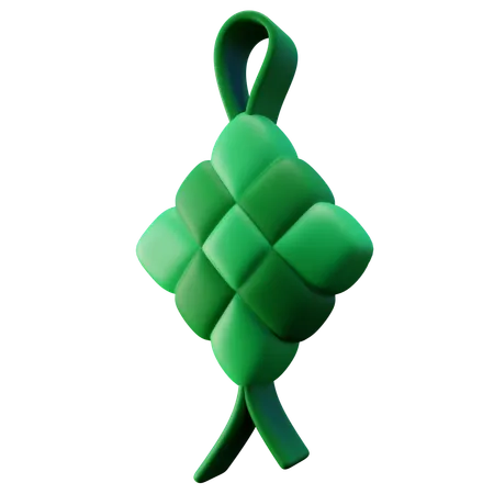 Ketupat Traditional Asian Food  3D Icon