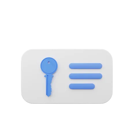 3 D Illustration Of Element User Interface Ui Simple Icon Key 3D Illustration