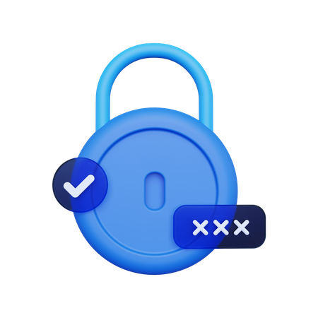 Security Lock 3D Illustration