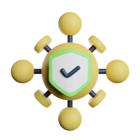 Security Protection Virus 3D Icon