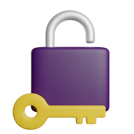 Key Security Lock 3D Icon