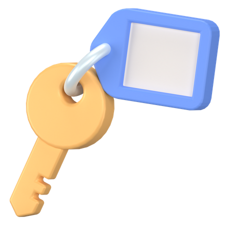 Key and tag  3D Icon