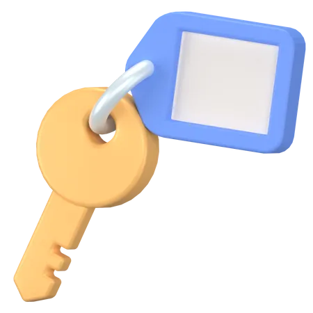 Key and tag  3D Icon