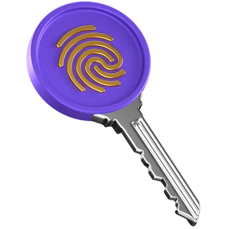 Key Biometric  3D Icon