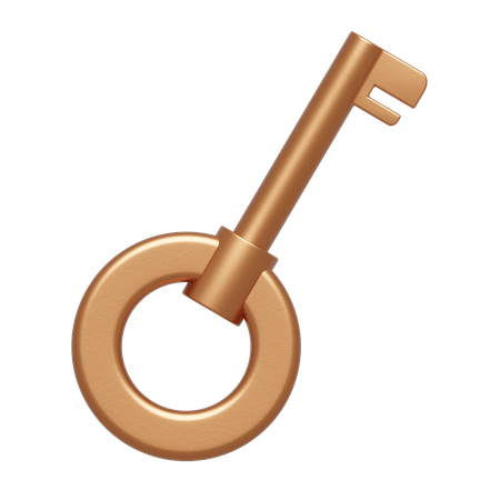 Key bronze  3D Icon