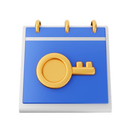 Key Calendar  3D Icon