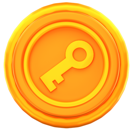 Key coin  3D Icon