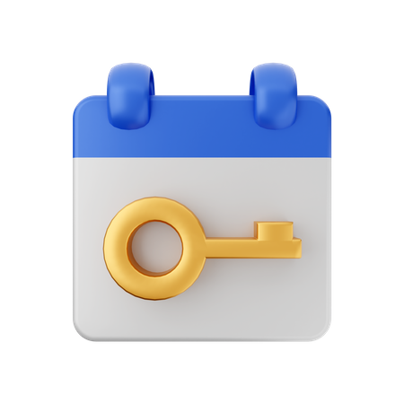 Key Date 3D Icon
