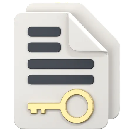 Key File  3D Icon