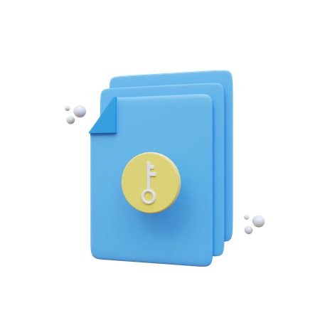 Key File  3D Icon